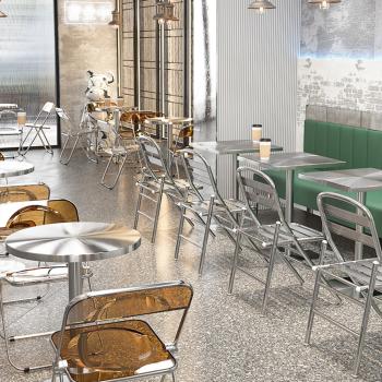 Großhandel B2B Stuhl aus Edelstahl für Restaurant Kantine klappbar